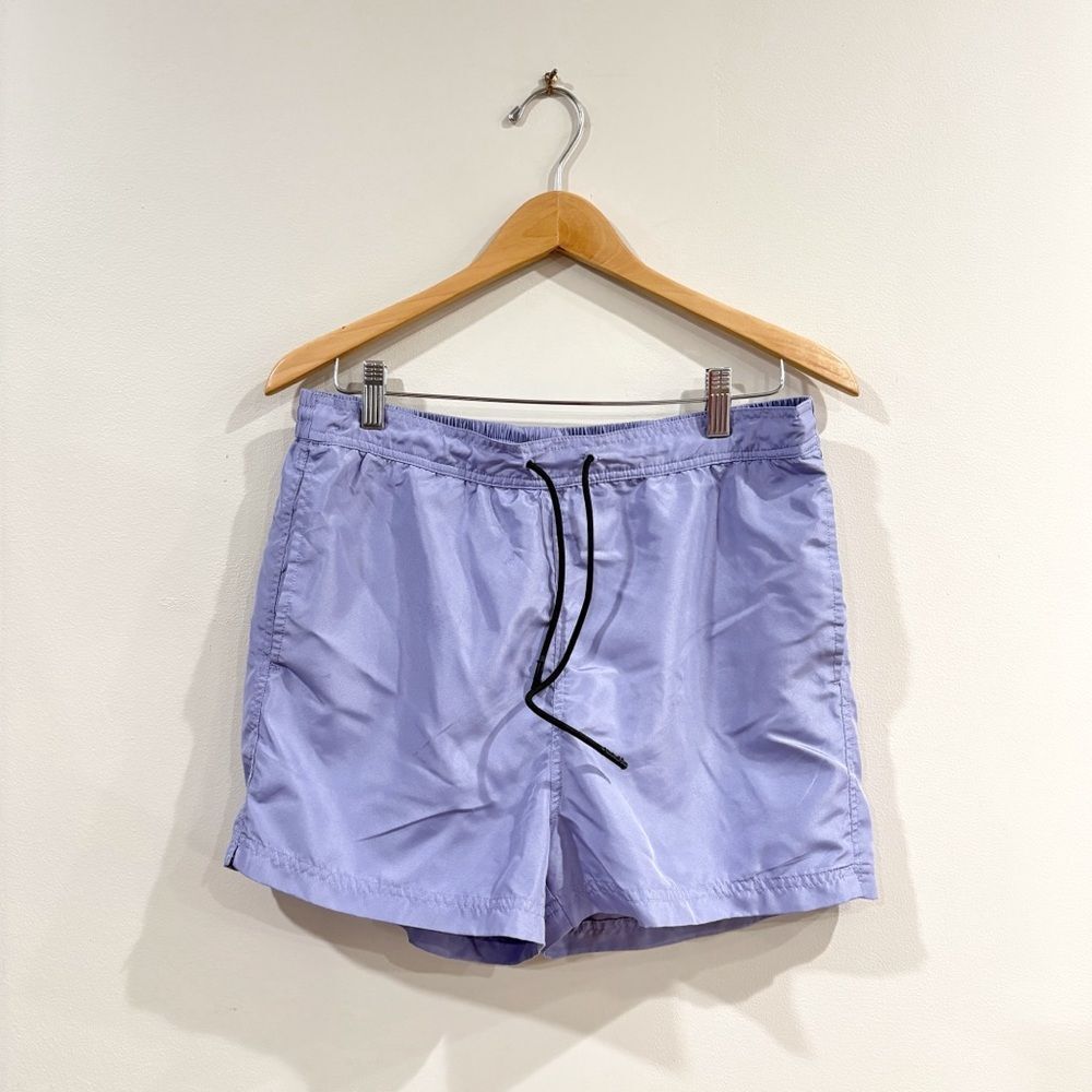 Solid & Striped Men’s Swim Trunks Shorts Medium Purple Polyester Drawstring